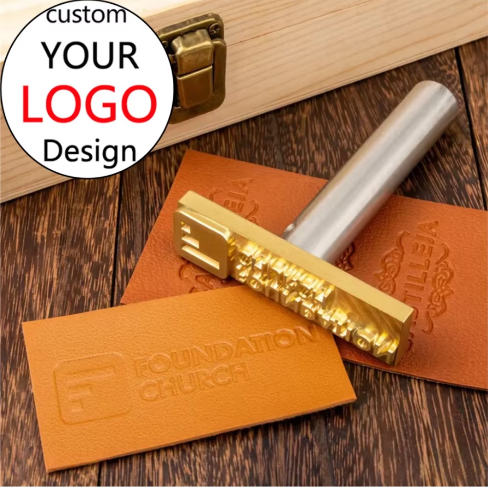 Resin Art Logo - ตราประทับหนังแบบกำหนดเอง, M8 ตราประทับหนังเทียมแบบส่วนตัว ตราทองเหลือง ปั๊มลายนูน ข้อความโลโก้บนเข็มขัด