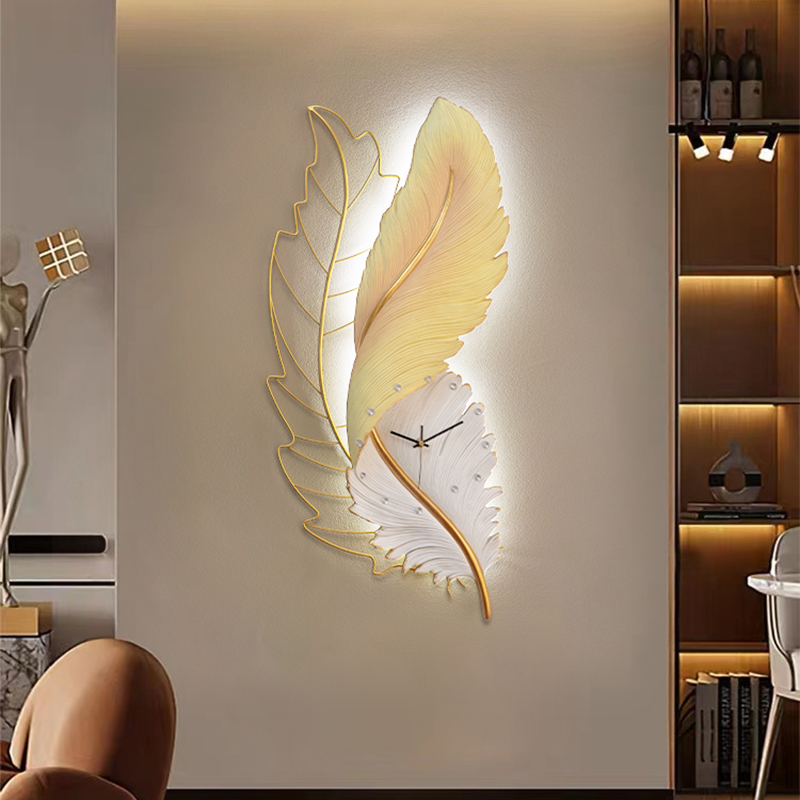 Resin Art Wall Clock - Light Unique Wall นาฬิกา Minimalist เกาหลีแบตเตอรี่
