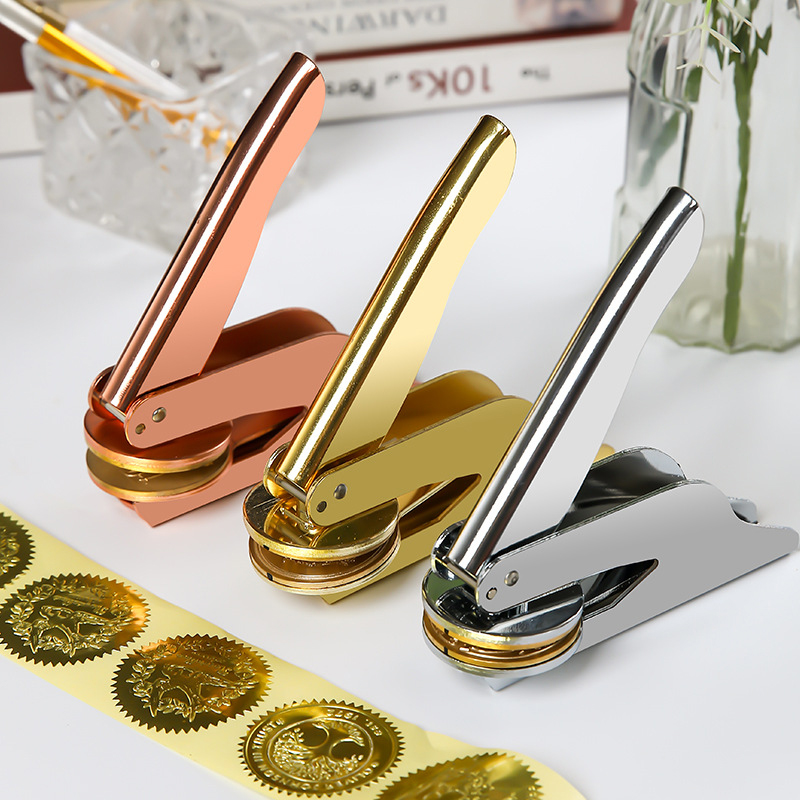 Resin Art Logo - แสตมป์โลโก้ที่กําหนดเองส่วนบุคคลมือถือ Embosser ซีลเหล็กสําหรับประกาศนียบัตรรางวัลการรับรองการสําเร็จการศึกษา Notary Corporate
