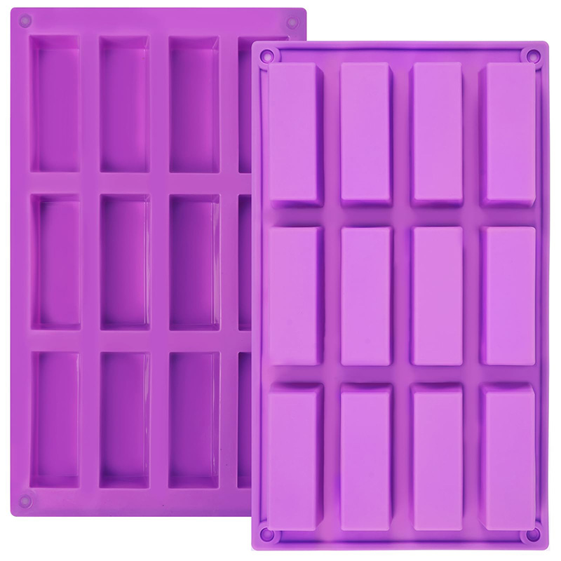 Tray Mold Rectangle - 12 Cavityสี่เหลี่ยมผืนผ้าคาราเมลCandyแม่พิมพ์ซิลิโคน,Energy Barช็อกโกแลตทรัฟเฟิลแม่พิมพ์,วิสกี้Ice Cubeถาด,ตารางFondantแม่พิมพ์