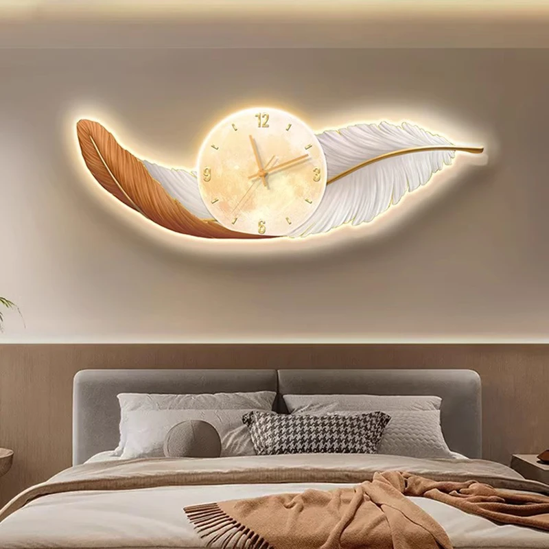 Resin Art Wall Clock - นาฬิกาแขวนผนังสไตล์นอร์ดิกมินิมอล ดิจิตอล หรูหรา สำหรับห้องนั่งเล่น ศิลปะตกแต่งผนัง นาฬิกาติดผนัง