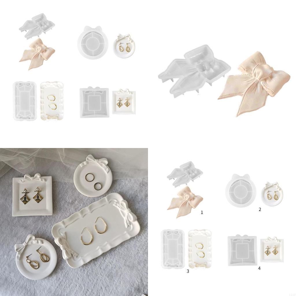 Tray Mold Rectangle - Bowknot ถาดซิลิโคนแม่พิมพ์เครื่องประดับ PAN อีพ็อกซี่เรซินแม่พิมพ์