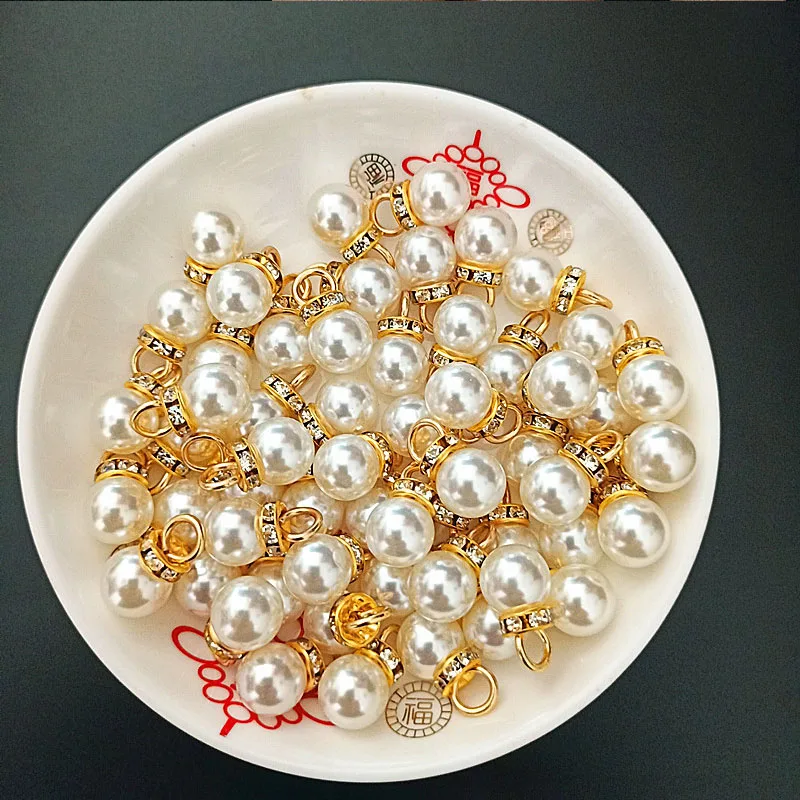 Resin Art For Anniversary Gift - 30 ชิ้นรอบเพิร์ลเพชรจี้ทองเงิน DIY เจ้าหญิงงานแต่งงานของขวัญขนาดใหญ่ออกแบบ Art Decor