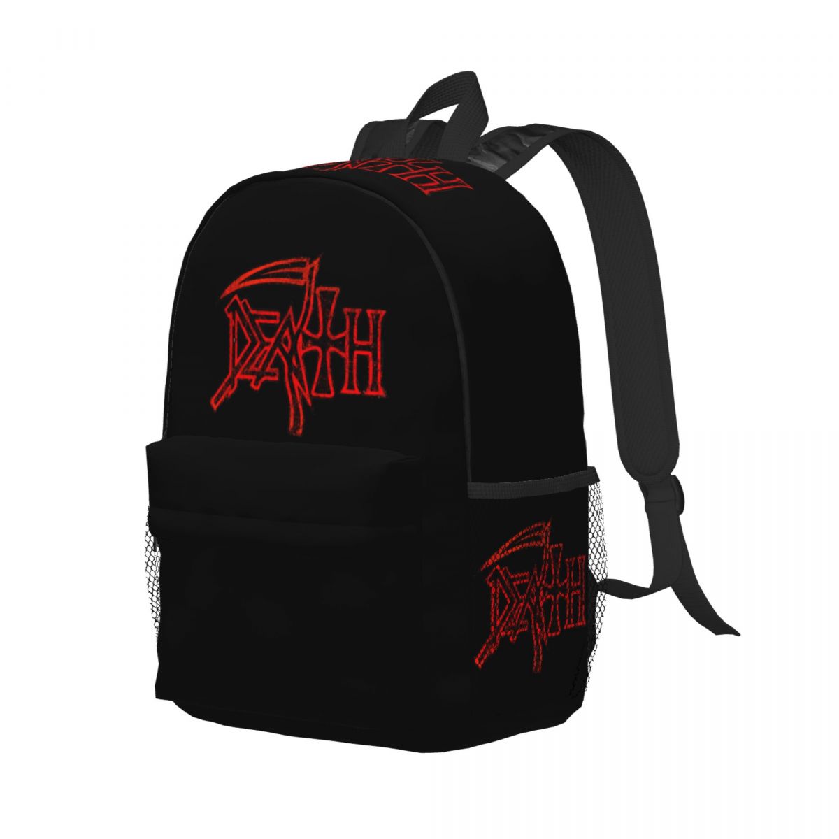 Resin Art Logo - Death Band โลโก้กระเป๋าเป้สะพายหลังนักเรียนชายหญิง BookBag เด็กโรงเรียนกระเป๋าคอมพิวเตอร์ไหล่กระเป๋าสําหรับชายหญิง