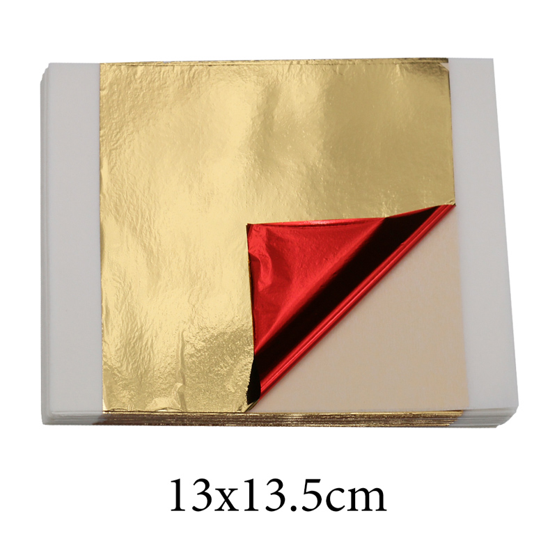 Resin Art For Anniversary Gift - กระดาษฟอยล์เลียนแบบทองคำ 100 ชิ้น ขนาด 14 ซม.
