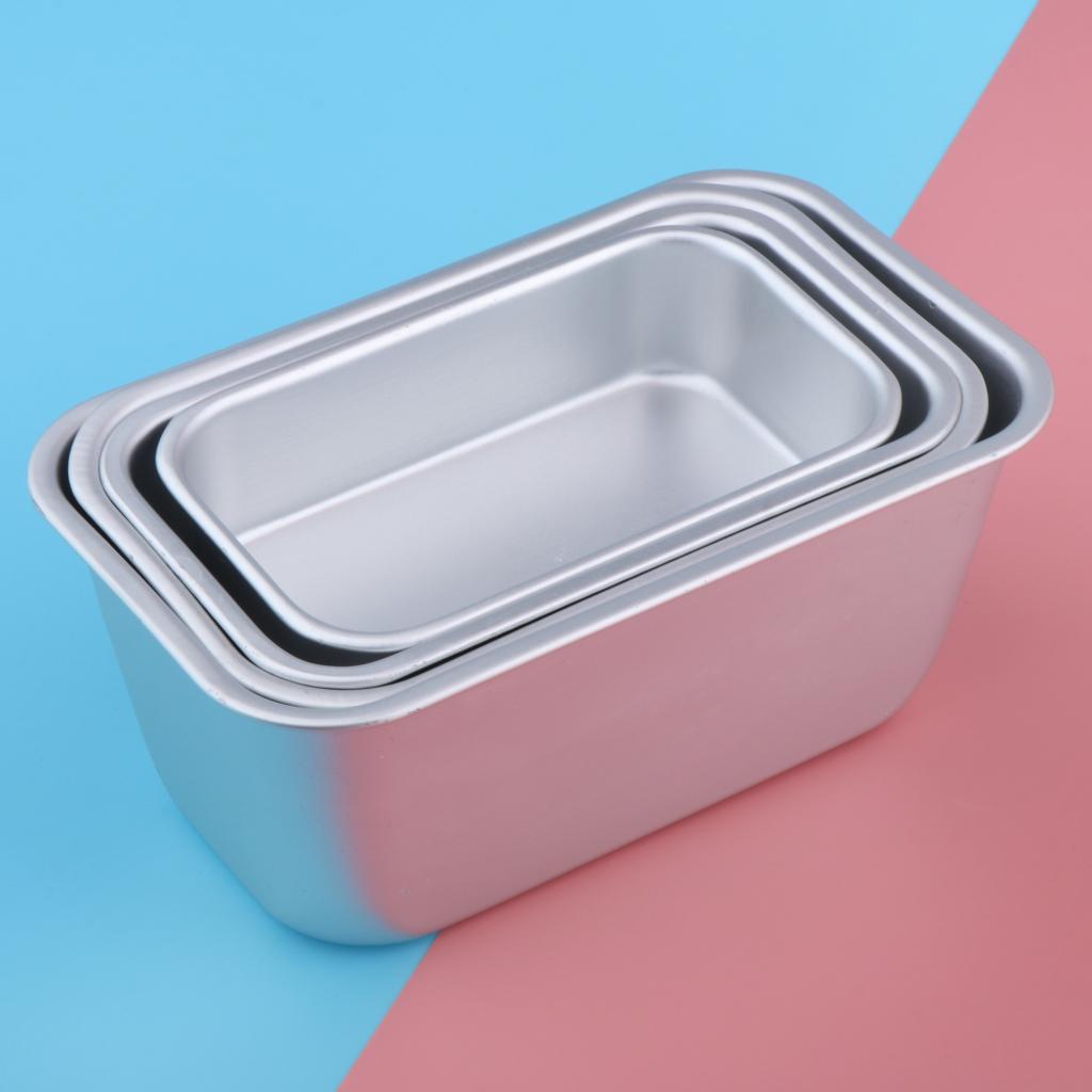 Tray Mold Rectangle - ถาดอบขนมปังทรงสี่เหลี่ยมผืนผ้า อลูมิเนียมอัลลอยด์ แบบไม่ติดกระทะ สำหรับทำขนมเค้ก น้ำตาล ลูกอม