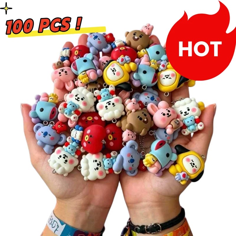 Resin Art Materials Kit - ชุด 7 ชิ้น BT21 ชาร์มการ์ตูนเรซิน อุปกรณ์
