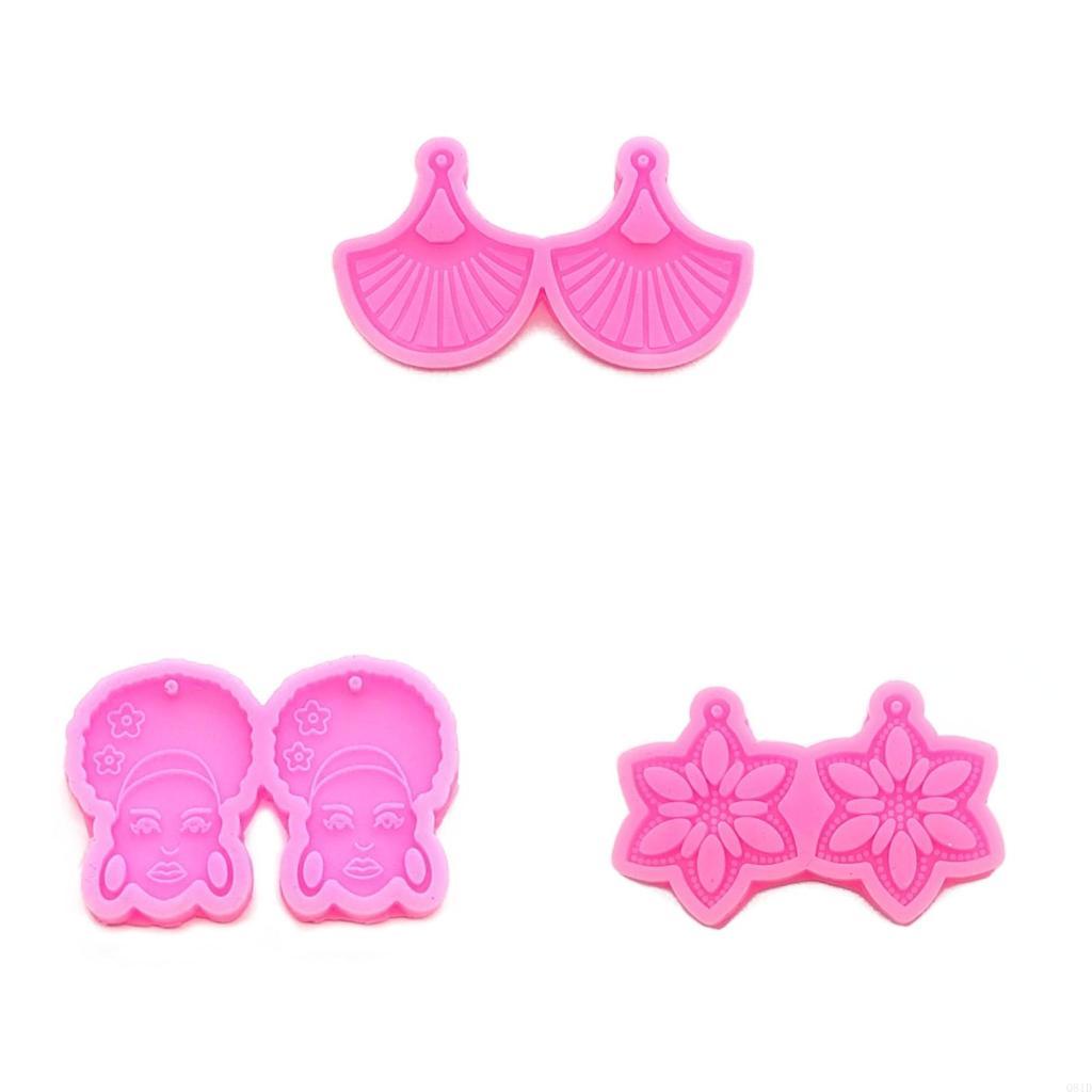 Resin Art Heart - 1PC Multifuntional เครื่องประดับแม่พิมพ์หัวใจดาวดอกไม้จี้แม่พิมพ์ซิลิโคนพวงกุญแจแม่พิมพ์สำหรับต่างหูเรซินและจี้
