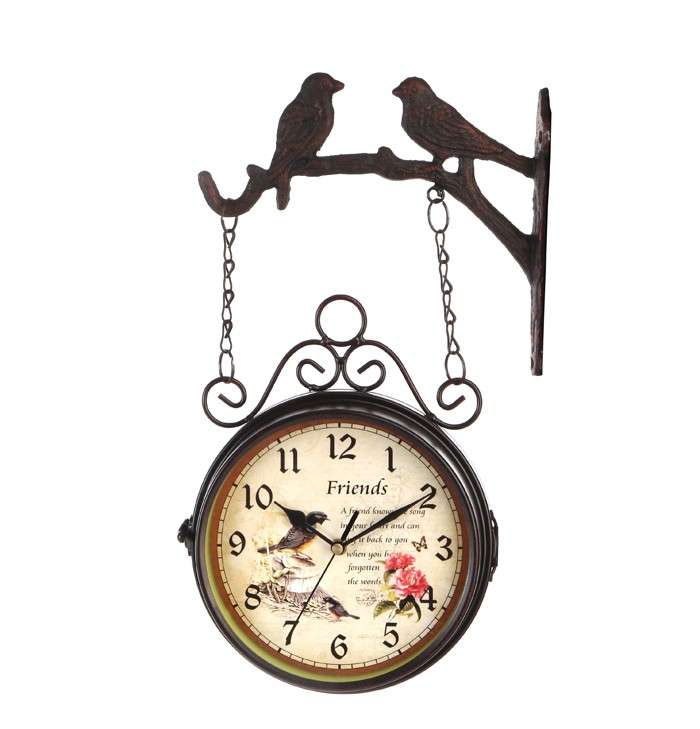 Resin Art Wall Clock - ของขวัญสุดพิเศษ - ศิลปะวินเทจย้อนยุค - นาฬิกาแขวนผนังโลหะเหล็กสไตล์เรโทร สำหรับตกแต่งห้องนั่งเล่น