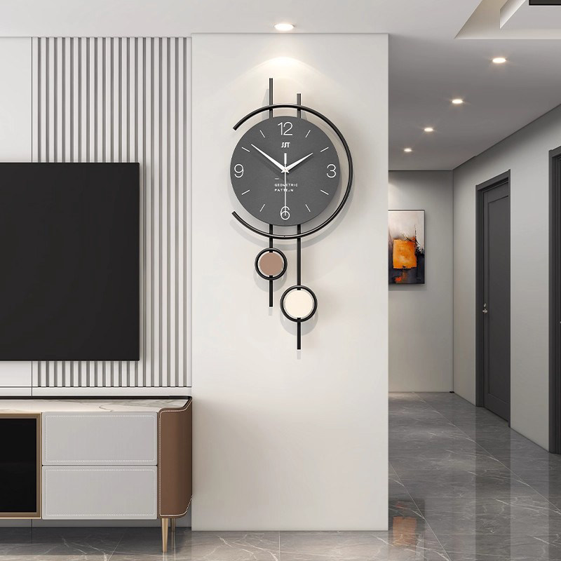 Resin Art Wall Clock - นาฬิกาแขวนผนังตกแต่งภายในสไตล์นอร์ดิก เงียบสงบ ทันสมัย เหมาะสำหรับร้านอาหาร ห้องนั่งเล่น ตกแต่งผนัง