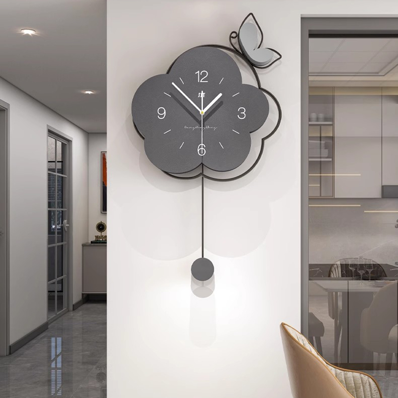 Resin Art Wall Clock - นาฬิกาแขวนผนังดีไซน์แฟชั่นสำหรับร้านอาหาร ห้องนั่งเล่นสุดหรู ศิลปะตกแต่งผนังภายใน สไตล์นอร์ดิก นาฬิกาติดผนัง ของตกแต่งบ้าน