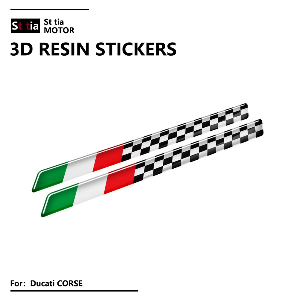 Resin Art Logo - สติกเกอร์ติดรถมอเตอร์ไซด์รูปธงชาติอิตาลีสำหรับรถจักรยานยนต์3D โลโก้สะท้อนแสงทำจากเรซิ่น