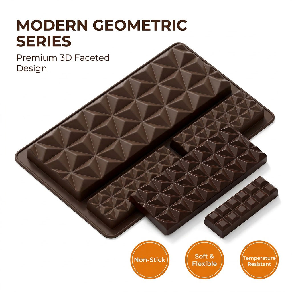 แม่พิมพ์ช็อกโกแลตซิลิโคน 2-in- - Tray Mold Rectangle บทวิจารณ์และราคา