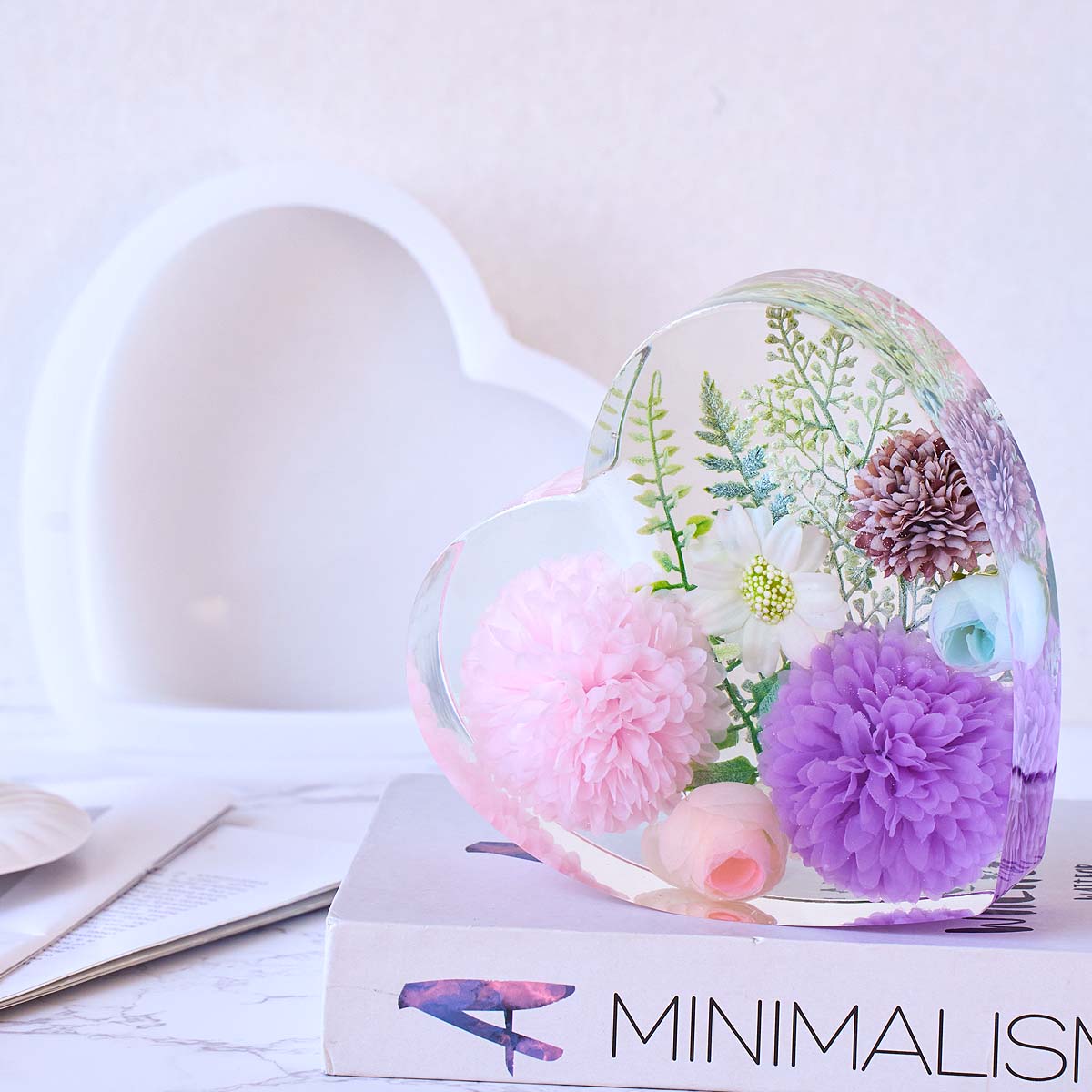 แม่พิมพ์ซิลิโคนรูปหัวใจขนาดใหญ - Resin Art Heart บทวิจารณ์และราคา