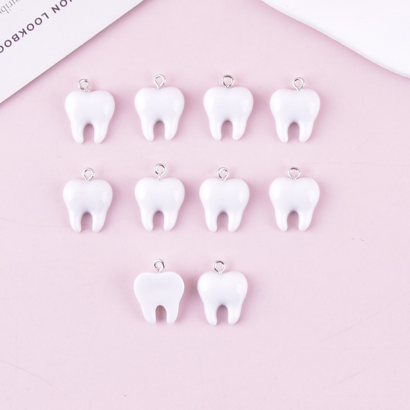 จี้เรซิ่นรูปฟันสีขาวน่ารัก 10  - Resin Art Materials Kit บทวิจารณ์และราคา