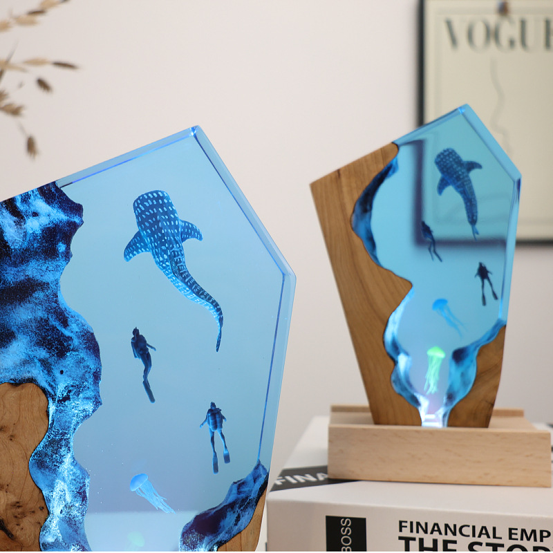 ของตกแต่งเรซิ่นรูปน้ำพุร้อน วา - Resin Art For Anniversary Gift บทวิจารณ์และราคา