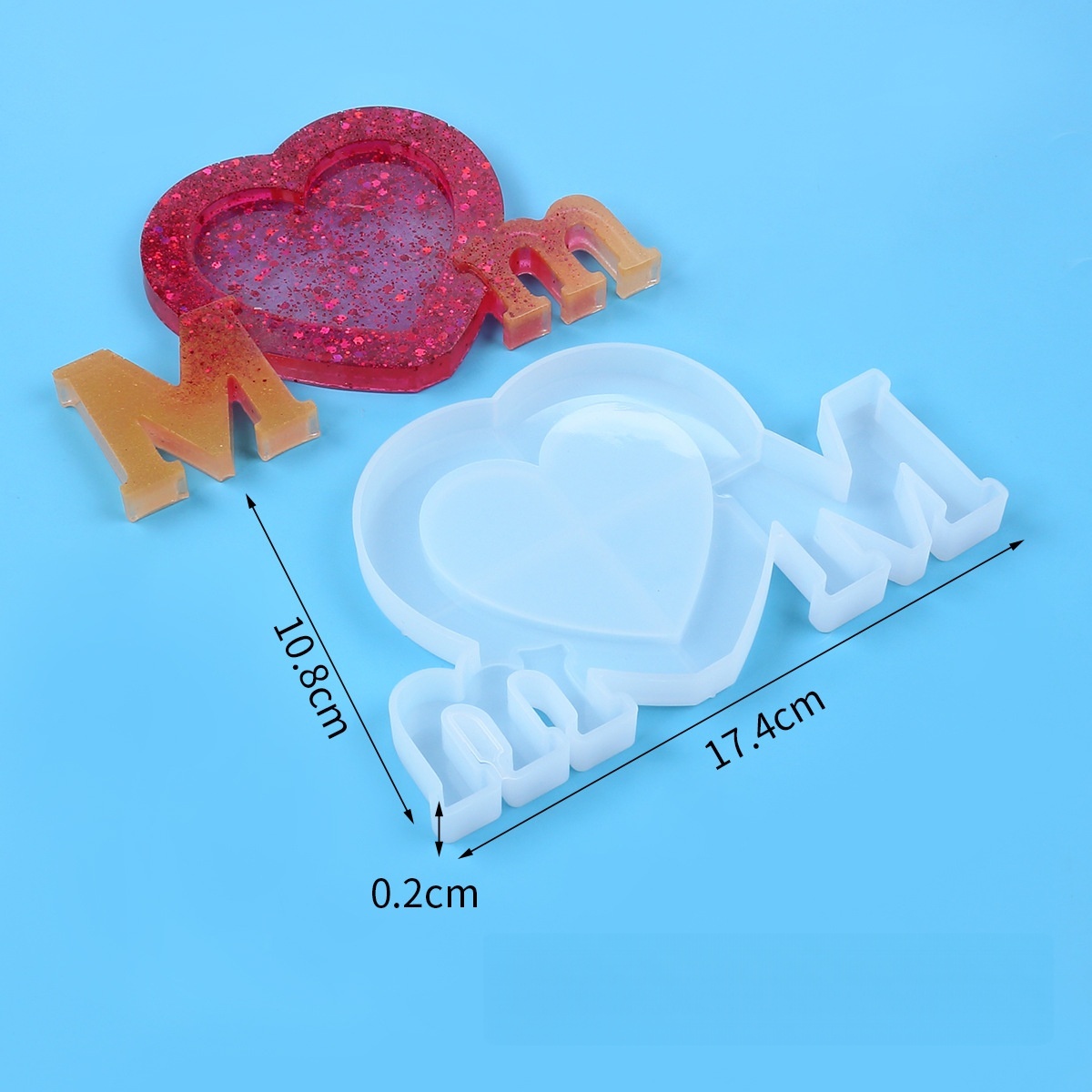 แม่พิมพ์ซิลิโคนอีพ็อกซี่เรซิ่น - Resin Art Heart บทวิจารณ์และราคา
