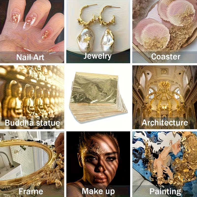 ชุดกระดาษฟอยล์สีทองเทียม 100 ช - Resin Art For Anniversary Gift บทวิจารณ์และราคา