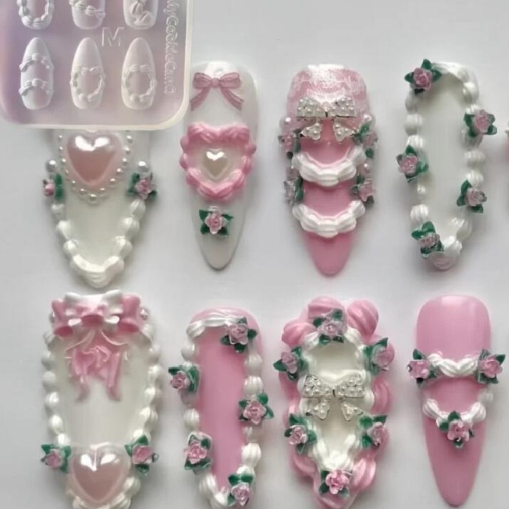 แม่พิมพ์ซิลิโคนสำหรับทำเล็บลาย - Resin Art Template บทวิจารณ์และราคา