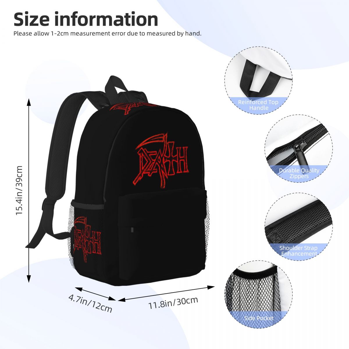 Death Band โลโก้กระเป๋าเป้สะพา - Resin Art Logo บทวิจารณ์และราคา