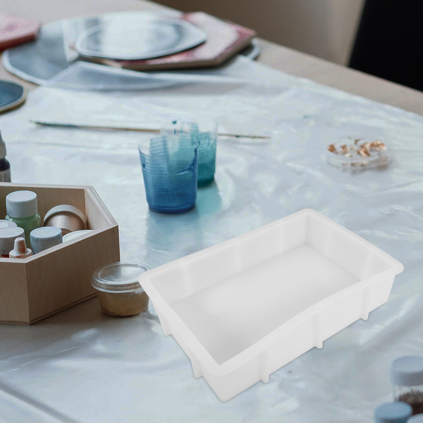 แม่พิมพ์ซิลิโคนเรซิ่นรูปทรงสี่ - Tray Mold Rectangle บทวิจารณ์และราคา