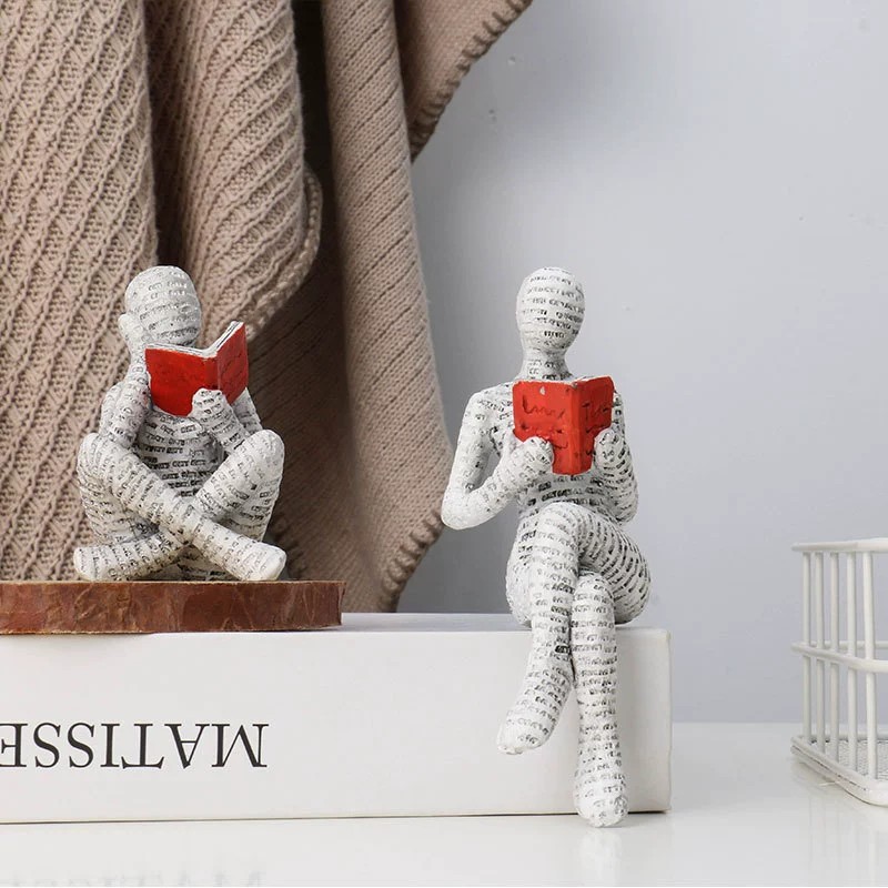 ของตกแต่งรูปปั้นเรซิ่นนักคิดหญ - Resin Art For Anniversary Gift บทวิจารณ์และราคา