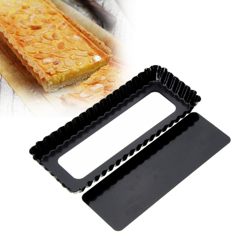 Fluted Pie Tart Pan Mold Bakin - Tray Mold Rectangle บทวิจารณ์และราคา