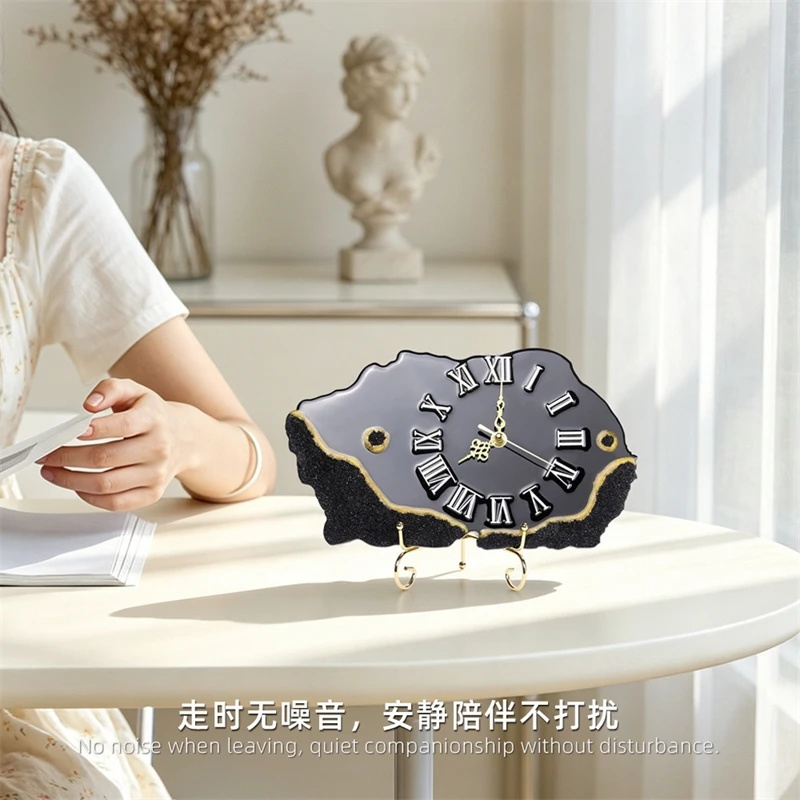 นาฬิกาเรซิ่นขอบทองลายคริสตัลสี - Resin Art Wall Clock บทวิจารณ์และราคา