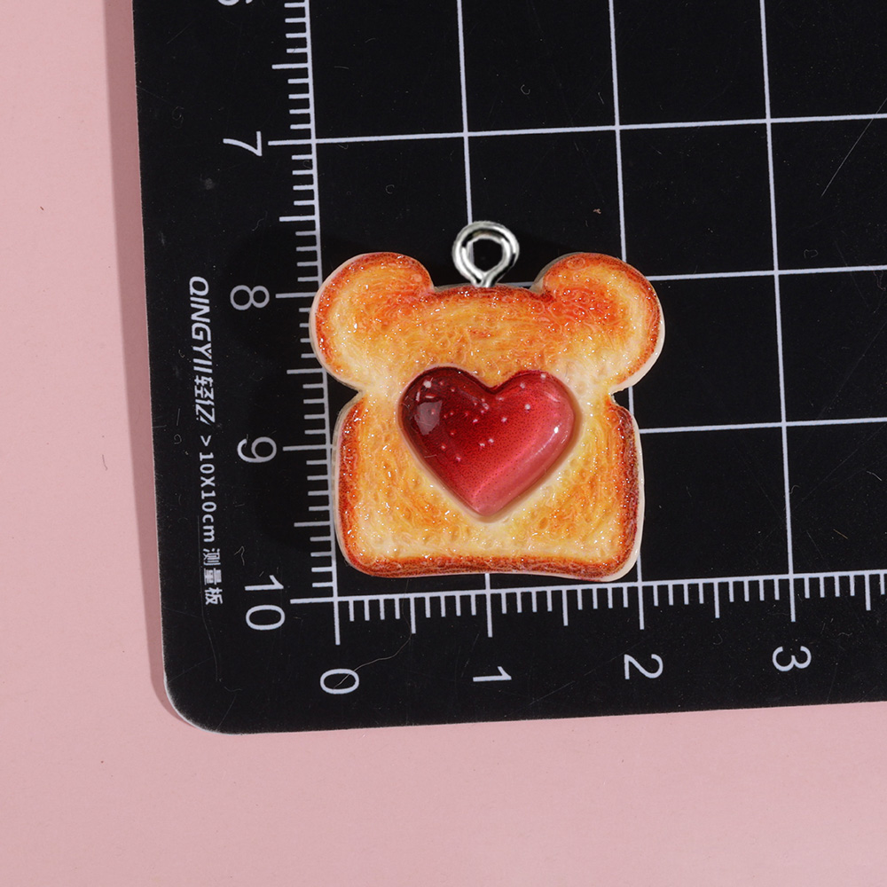 ชาร์มเรซิ่นรูปขนมปังปิ้งรูปหัว - Resin Art Heart บทวิจารณ์และราคา