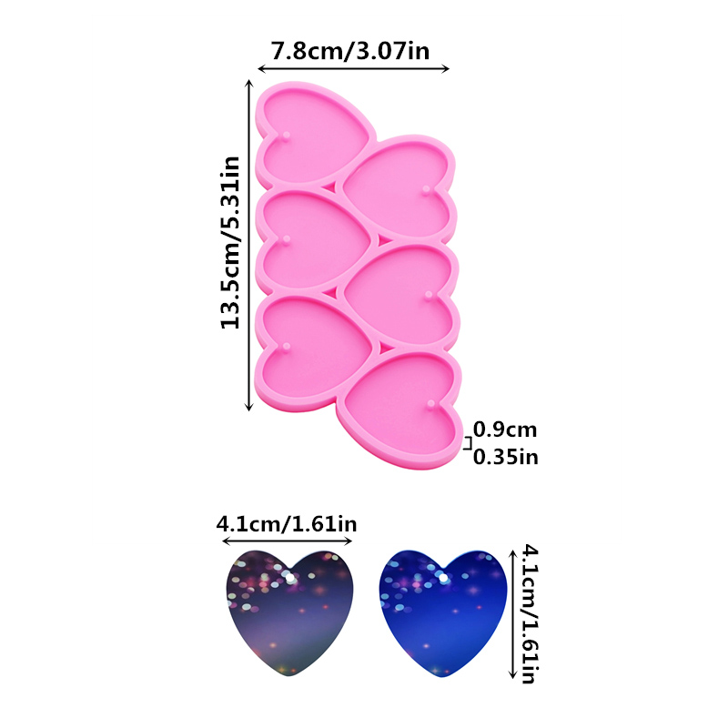 GJ-226 รูปหัวใจเงา DIY อีพ็อกซ - Resin Art Heart บทวิจารณ์และราคา