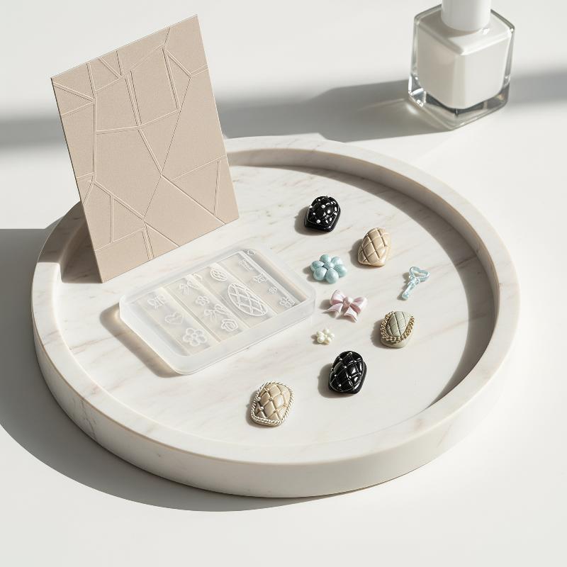 แม่พิมพ์ซิลิโคนทำเล็บแบบพกพา ใ - Resin Art Template บทวิจารณ์และราคา