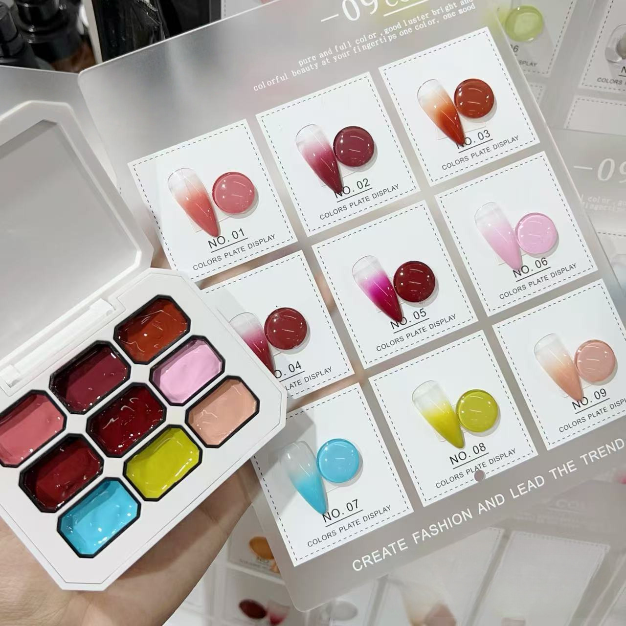 เจลทาเล็บแบบ 9 ช่อง สีพื้น 1 ช - Resin Art Gel บทวิจารณ์และราคา