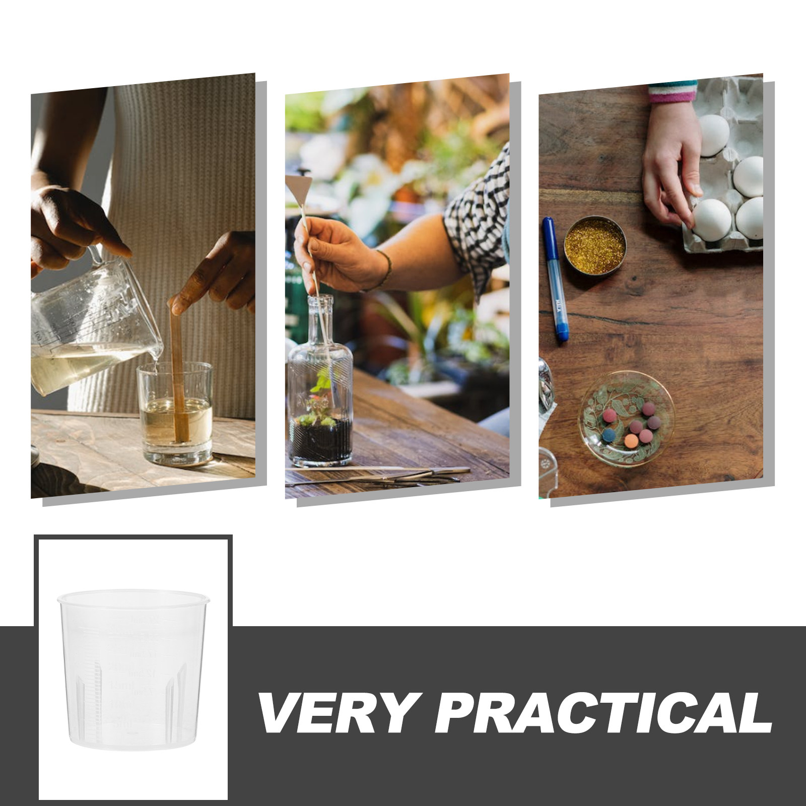 ถ้วยตวงใส PP แบบใช้ซ้ำได้ 100  - Resin Mixing Cup บทวิจารณ์และราคา