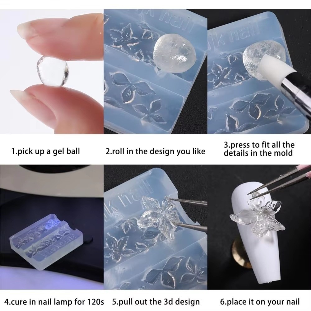 แม่พิมพ์เล็บ 3 มิติ แบบใหม่ ชุ - Resin Art Template บทวิจารณ์และราคา