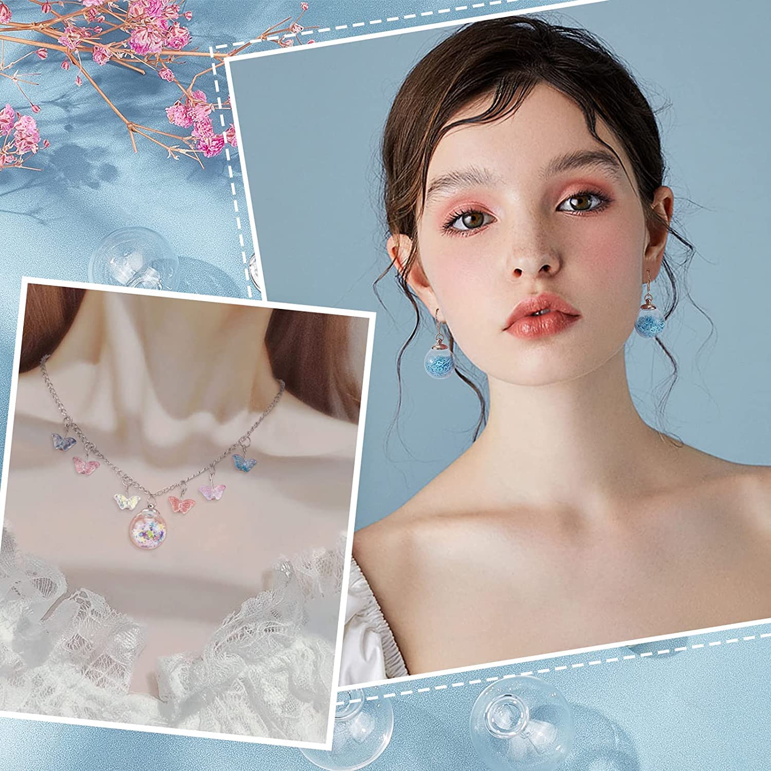 ขวดแก้วทรงกลมขนาดเล็ก 40 ชิ้น  - Resin Art Jewellery Kit บทวิจารณ์และราคา