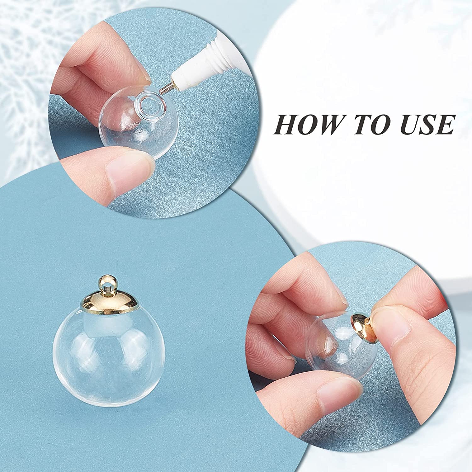 ขวดแก้วทรงกลมขนาดเล็ก 40 ชิ้น  - Resin Art Jewellery Kit บทวิจารณ์และราคา
