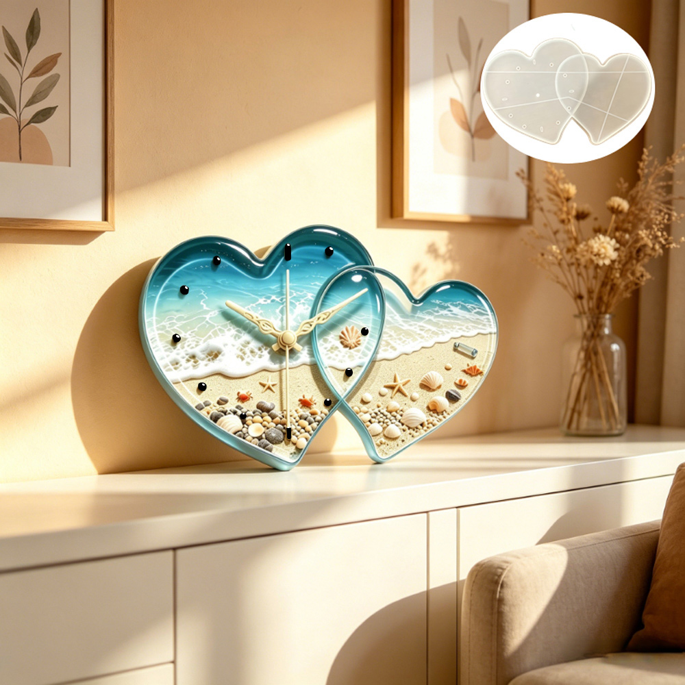 แม่พิมพ์เรซิ่นรูปหัวใจนาฬิกา แ - Resin Art Heart บทวิจารณ์และราคา