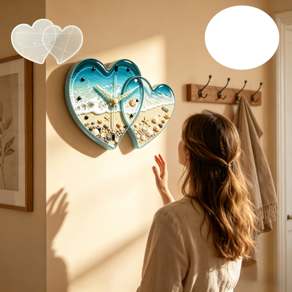 แม่พิมพ์เรซิ่นรูปหัวใจนาฬิกา แ - Resin Art Heart บทวิจารณ์และราคา