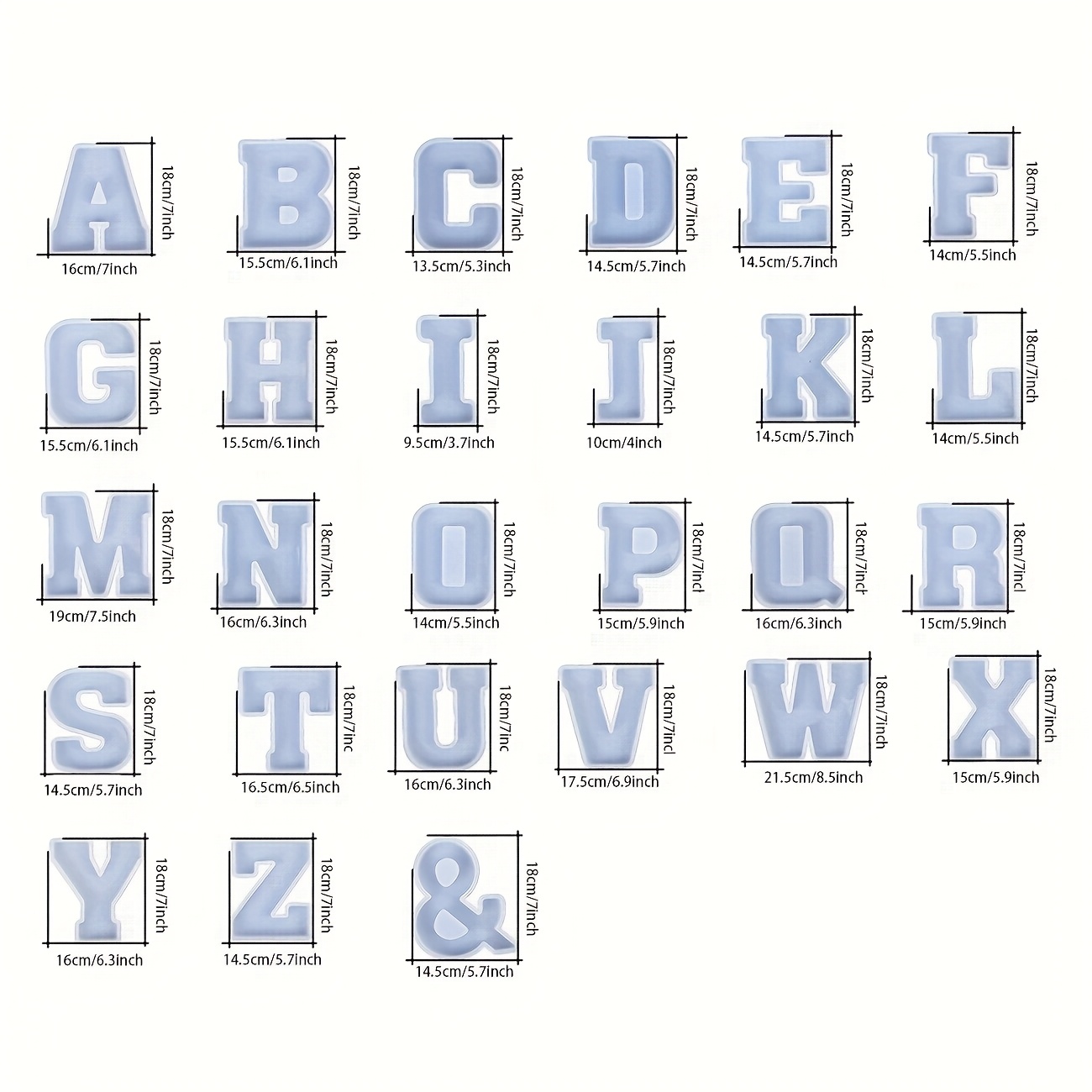 แม่พิมพ์เรซินตัวอักษรขนาดใหญ่  - Resin Art Logo บทวิจารณ์และราคา