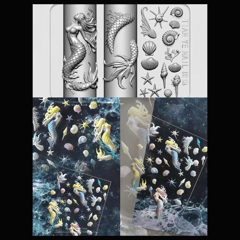 แม่แบบลายเล็บ 3 มิติ ซิลิโคนนิ - Resin Art Template บทวิจารณ์และราคา