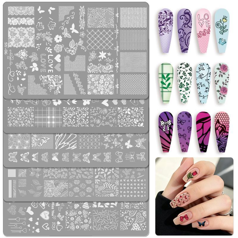 แผ่นลายฉลุสำหรับตกแต่งเล็บแบบใ - Resin Art Template บทวิจารณ์และราคา