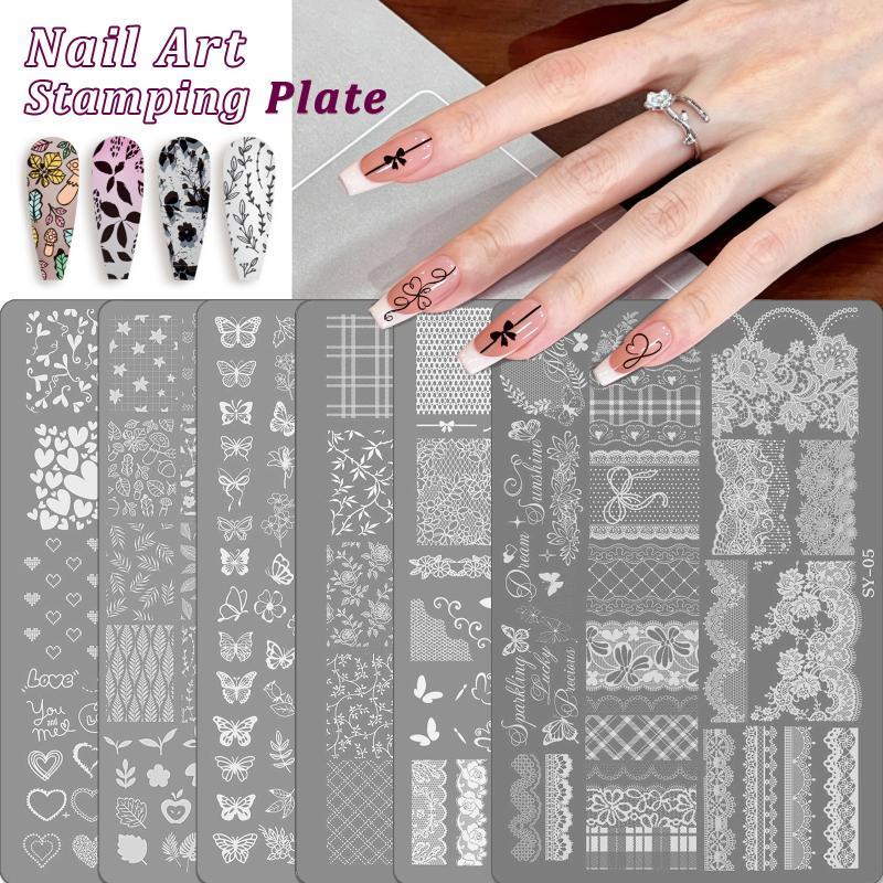 แผ่นลายฉลุสำหรับตกแต่งเล็บแบบใ - Resin Art Template บทวิจารณ์และราคา