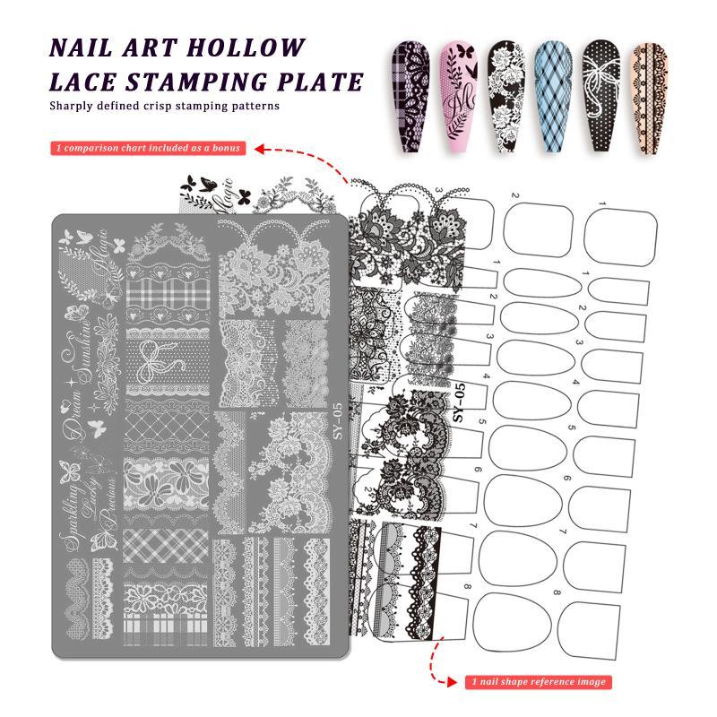 แผ่นลายฉลุสำหรับตกแต่งเล็บแบบใ - Resin Art Template บทวิจารณ์และราคา