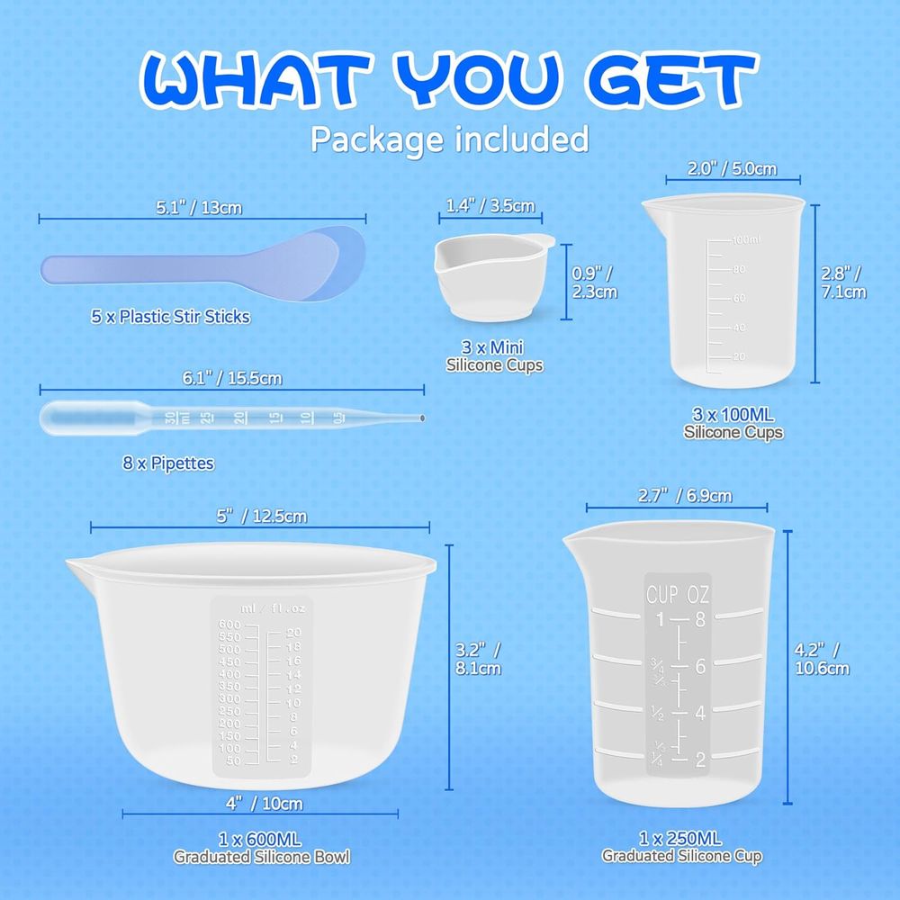 ถ้วยผสมเรซิ่นซิลิโคนหรืออุปกรณ - Resin Mixing Cup บทวิจารณ์และราคา