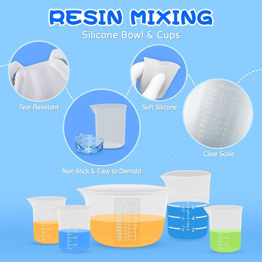 ถ้วยผสมเรซิ่นซิลิโคนหรืออุปกรณ - Resin Mixing Cup บทวิจารณ์และราคา