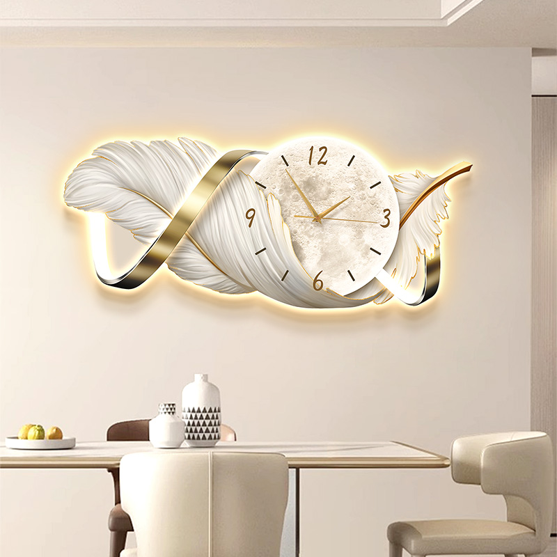 ขนาดใหญ่โลหะ Wall Art นาฬิกาผน - Resin Art Wall Clock บทวิจารณ์และราคา