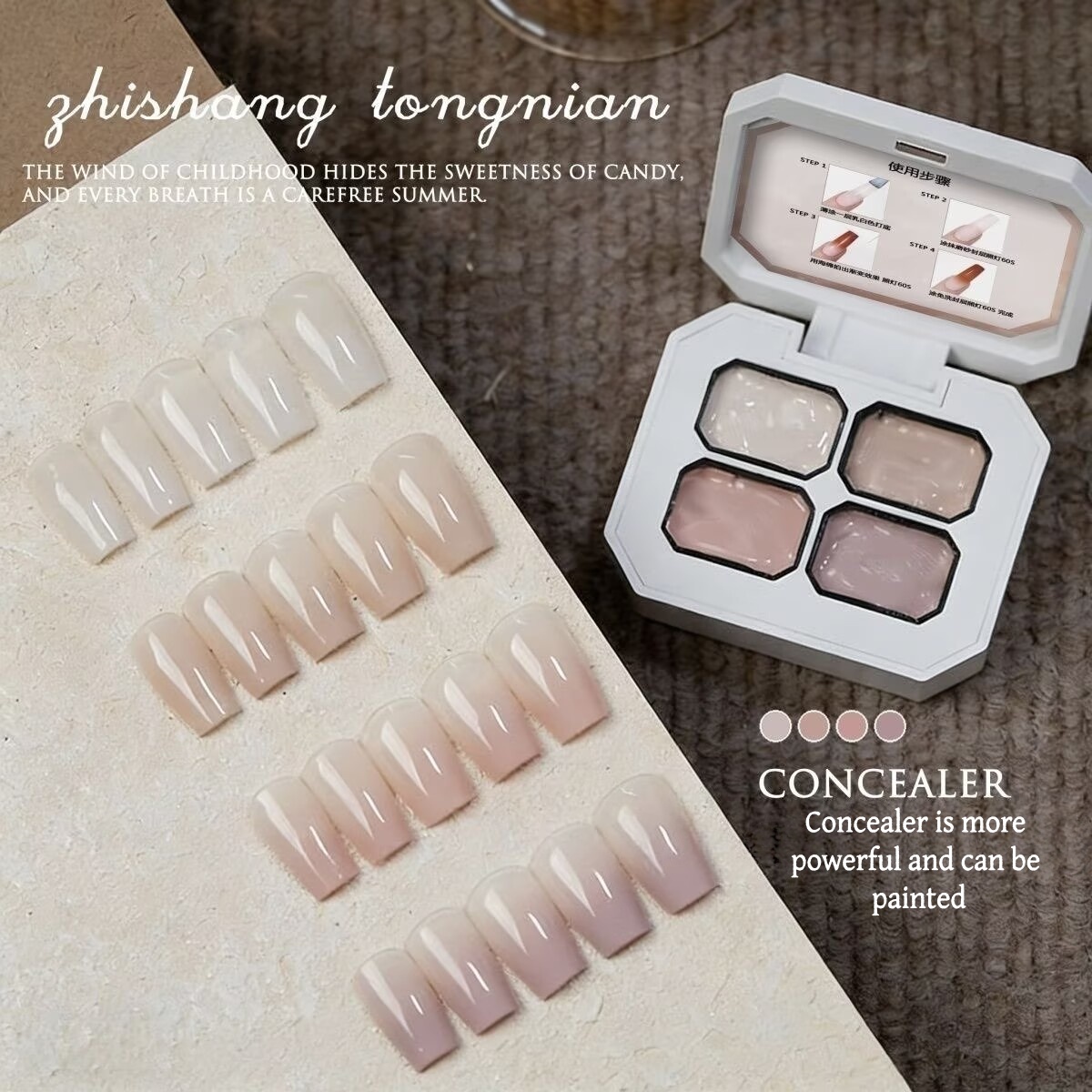 เจลเพ้นท์เล็บ 4 สีไล่เฉดสีชมพู - Resin Art Gel บทวิจารณ์และราคา