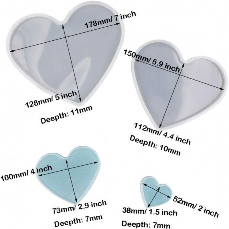 แม่พิมพ์อีพ็อกซี่รูปหัวใจความร - Resin Art Heart บทวิจารณ์และราคา