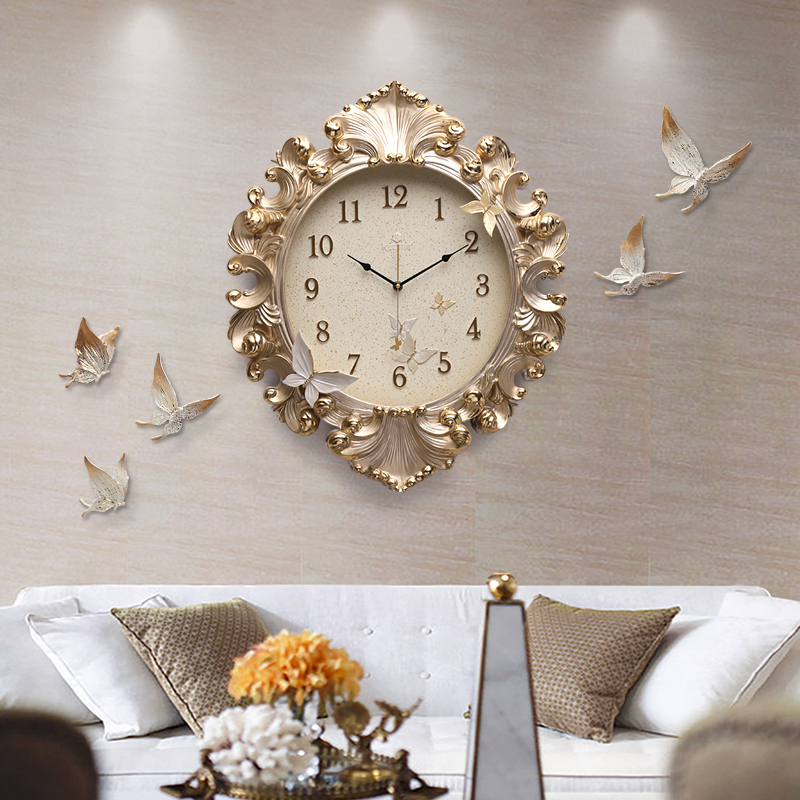 นาฬิกาแขวนผนังสไตล์ยุโรป นาฬิก - Resin Art Wall Clock บทวิจารณ์และราคา